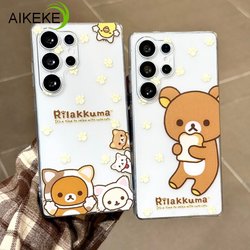 การ์ตูน Rilakkumaเคสโทรศัพท์สําหรับHuawei Y9s Y9 Y7 Y6 Pro 2019 2018 Y7p Y6p Y5p 2020 Pสมาร์ท 2021 2