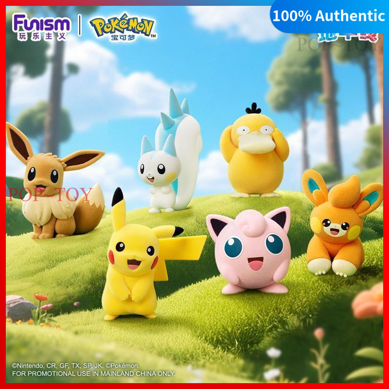 Pokemon Plush series Pikachu Eevee Psyduck Figures collectible figurine decorative gift funism ของเล