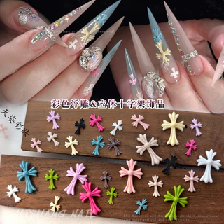 เครื่องประดับเล็บรูปไขว้นโดพามีน เครื่องประดับเล็บสีเรซินที่สวมใส่ได้