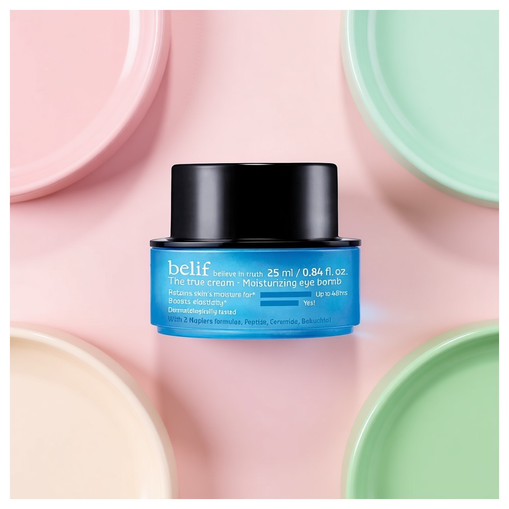 [belif] The True Cream - Moisturizing Eye Bomb, 25ml, 1 ชิ้น / ครีมบํารุงรอบดวงตาเกาหลี / สูตรให้ควา