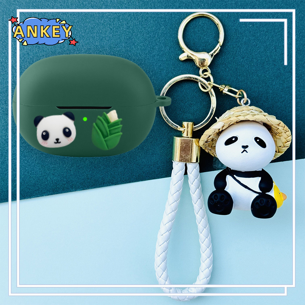 Case for EarFun Clip 2 Case Earphones Premium Silicone Cute Pink Pig Panda Cartoon pattern Cover Sho