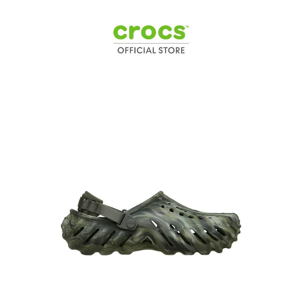 CROCS รองเท้าลำลองผู้ใหญ่ ECHO MARBLED CLOG รุ่น 208454-3N4 - DUSTY OLIVE/MULTI