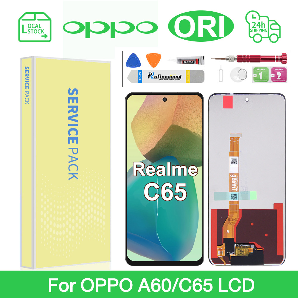 LCD กรอบสําหรับ REALME C65/14X 5G/C75X/OPPO A5/A5 PRO หน้าจอสัมผัส LCD DIGITIZER REPLACEMENT