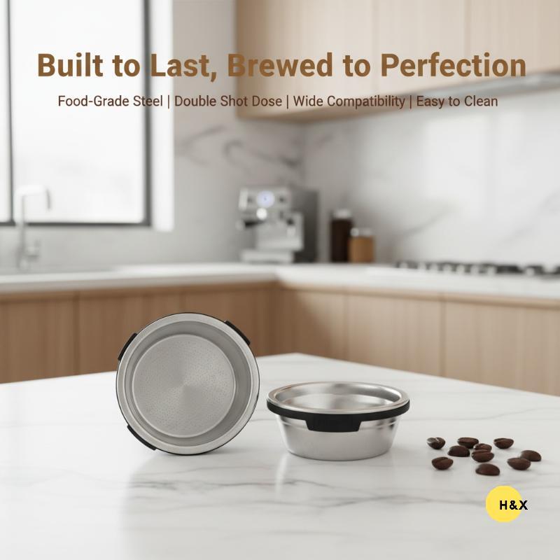 H&X ตะกร้ากรองถ้วยคู่สําหรับ Luxe ES601/ES701 Coffee Portafilter