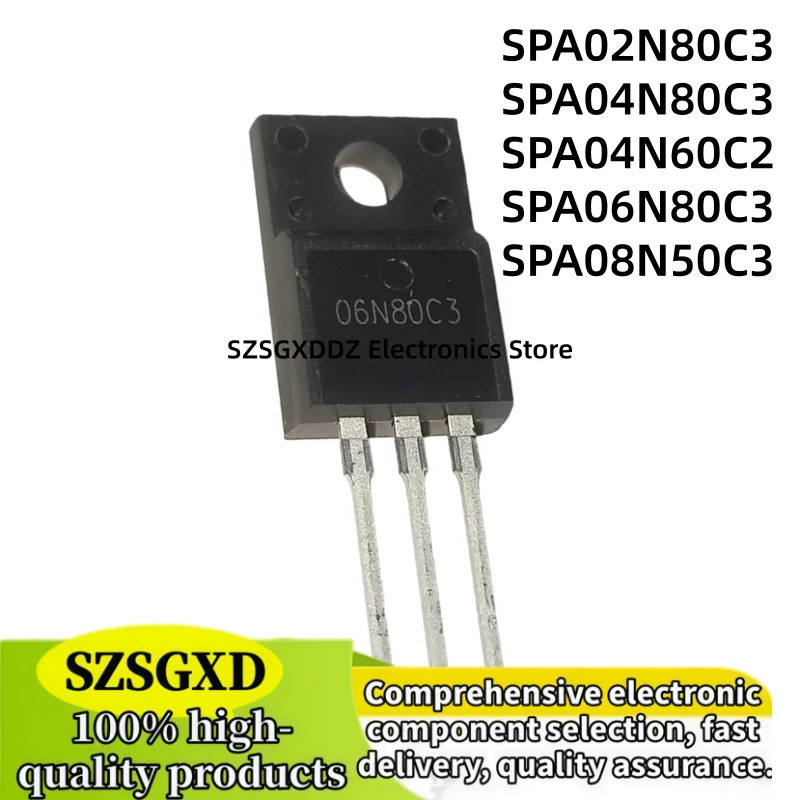 5PCS SPA04N60C2 SPA06N80C3 SPA08N50C3 SPA04N80C3 SPA02N80C3 04N60C2 06N80C3 04N50C3 08N80C3 ทรานซิสเ