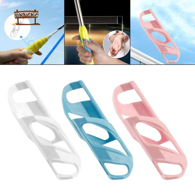 [dkvrz] Sports Badminton Grip Holder Plastic Right Hand Trainer Grip Tape Tennis Gadget for Badminto