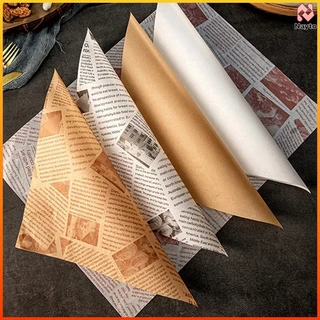 Nayto กระดาษห่ออาหาร 50 แผ่น กันน้ำมันได้ หนาพิเศษ สำหรับห่อเบอร์เกอร์-รองตะกร้าของทอด-ห่อเบเกอรี่