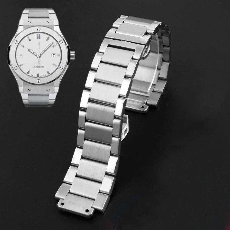 Watchband for HUBLOT BIG BANG Solid Stainless Steel 27mm*19mm Men's Watch Strap Chain Watch Bracelet