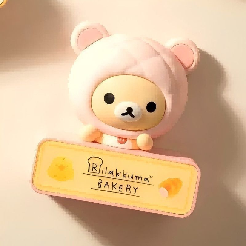 Maihe ผ่อนคลายหมีขนมปัง Series กล่องตาบอด Night Light ตู้เย็นแม่เหล็กของเล่นอินเทรนด์ Light-Up แม่เหล็กอุปกรณ์ตกแต่ง
