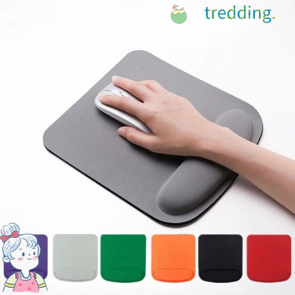 TREDDING491 Gaming Office Mousepad, อุปกรณ์สํานักงาน แผ่นรองเมาส์รองข้อมือ EVA, แผ่นรองเมาส์โต๊ะฟองน้ําหนาสีทึบ