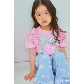 【พร้อมส่ง】「สินค้าลิขสิทธิ์แท้」IRIS KIDS BEBEBE 26ss IKS260416 Rosy Sky shirt/pants เสื้อผ้าเด็ก เสื้อแขนพอง กางเกงขายาว