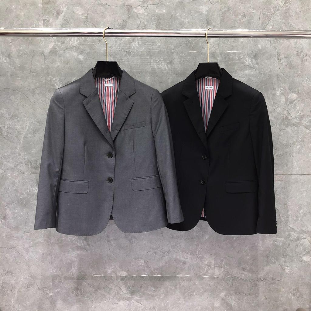 thombrowne Women's Solid Color British Style Casual Professional Formal Blazer