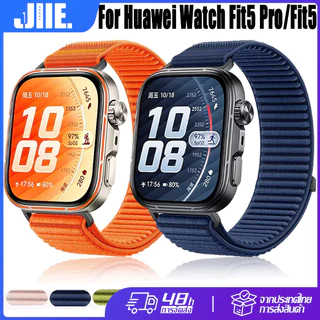 สายไนล่อน สำหรับ Huawei Watch Fit5/Fit5 Pro สายรัดข้อมือระบายอากาศ Huawei Watch Fit5/Fit5 Pro สายรัดข้อมือแบบถักไนลอน