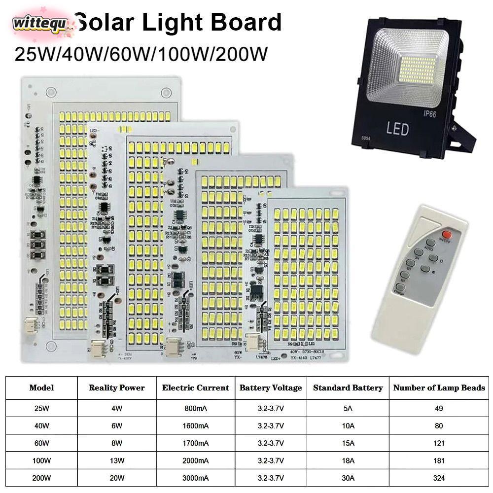 WITTETH 1 ชิ้นแหล่งกําเนิดแสงแผง, 25/40/60/100/250 วัตต์แสงสีขาว LED Light Board, ความสว่างสูง SMD5730 พร้อมรีโมทคอนโทรล Floodlight