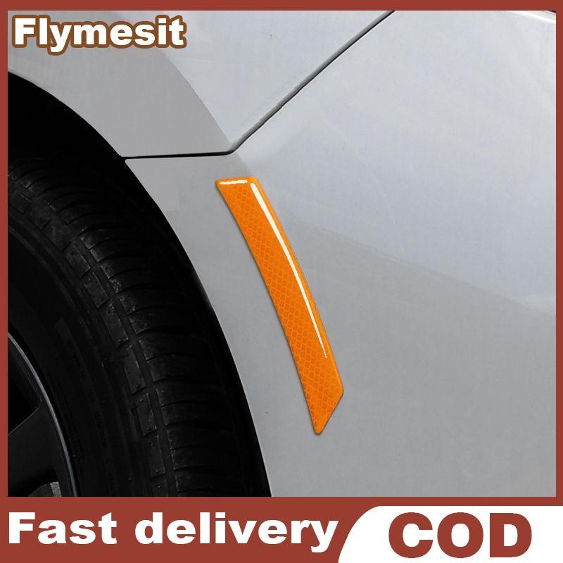 Flymesit Universal รถ Anti Collision ประตู Protector Strip สะท้อนแสงคําเตือน Stiers Nighttime ความปลอดภัย 2 ชุด EN