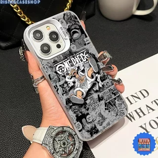 ส่งของเร็ว เคสสำหรับไอโฟน15 อนิเมชั่นวันพิค นิยม เคสแข็งสี่สี For IPhone17 13 12 14 15 11 16Pro Max 7 8Plus SE2 XR XSMAX