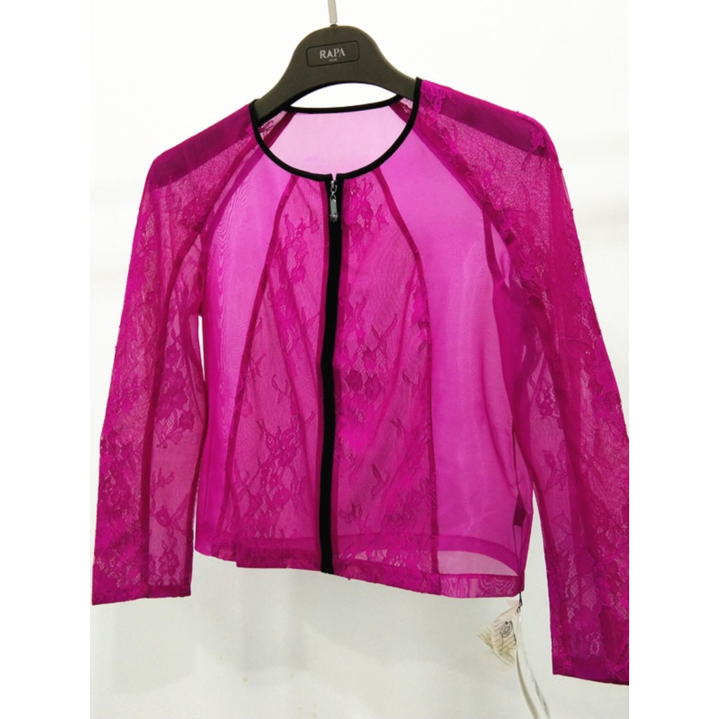 RME/Romantic One ฤดูร้อนสไตล์ใหม่ผู้หญิงเสื้อแจ็คเก็ตสั้นครีมกันแดดเสื้อผ้าแขนยาวรอบคอ All-Match บาง
