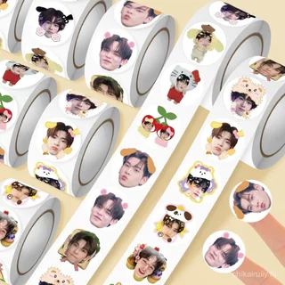 CC 500pcs ไทยความบันเทิงอุปกรณ์ต่อพ่วง Teeteepor หัวใหญ่ดูสติกเกอร์ม้วน CP Dmd กลุ่มผู้ชายการ์ตูนน่ารักสติกเกอร์ตกแต่งของขวัญวันเกิด