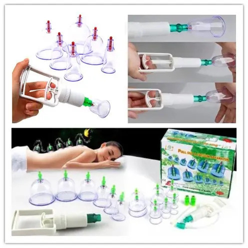 12 Pcs Set / 6 Pcs Set Traditional Ventosa Vacuum Cupping Health Massage Therapy Set