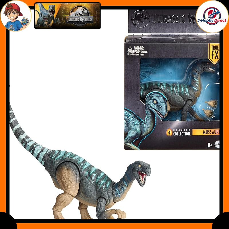 Mattel Jurassic World Hammond Collection Musaurus Kids' Figure Dinosaur Toy Length: Approximately 19 cm Ages 8 and up Blue JKM89