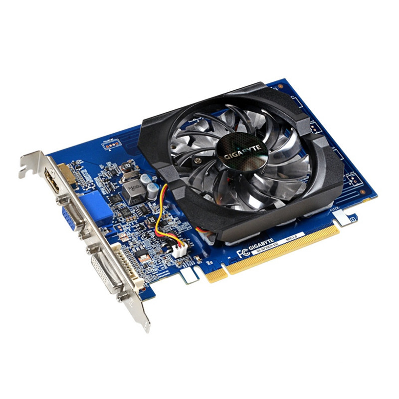 การ์ดจอ Gigabyte GT730 มือสอง สำหรับคอมตั้งโต๊ะ ทำงาน เล่นเกม หลายจอ