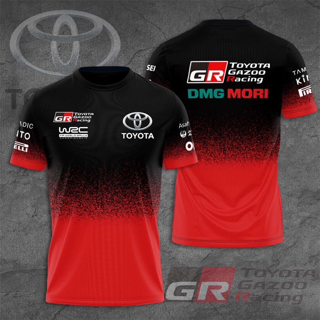 เสื้อยืดแขนสั้นแห้งเร็ว – Unisex ฤดูร้อนใหม่ Toyota Gazoo Racing Tee, Plus ขนาด 3XL แฟชั่นสําหรับชุดลําลอง