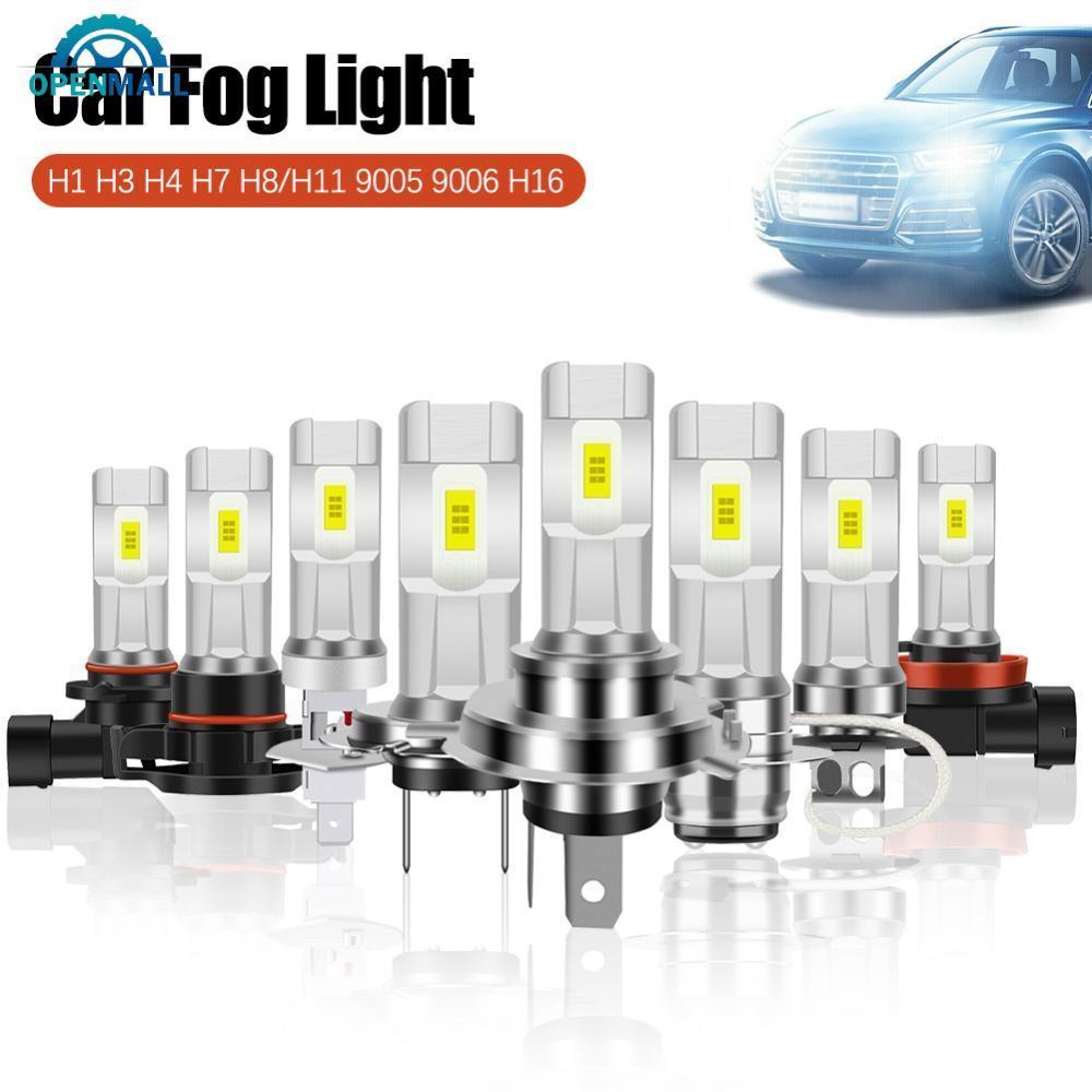 OPENMALL 1PC 80W ไฟหน้ารถ H1 H3 H4 H7 H8/H11 9005 9006 H16 หลอดไฟ LED ไฟหน้า 1800LM CSP LED ชิปหลอดไ