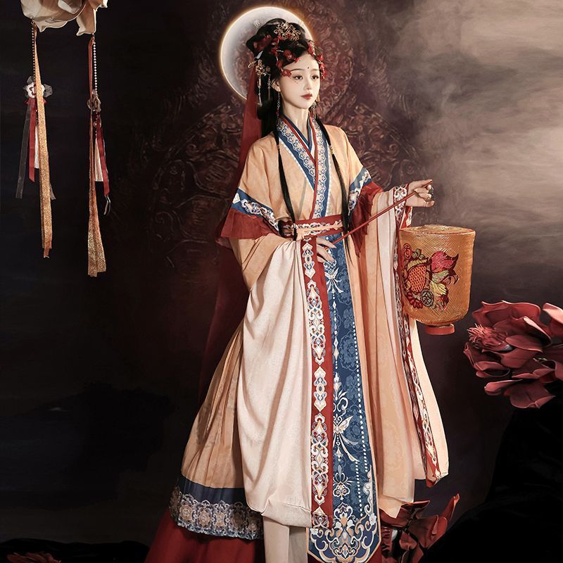 复原汉服 半袖 渡清欢 神仙服 传统 国风 洛花赋 洛花赋魏晋 清欢半袖 ชุดฮั่นฝูที่จำลองขึ้นใหม่, แขนสั้น, ดูชิงหวน, เสื้อผ้าอมตะ, สไต