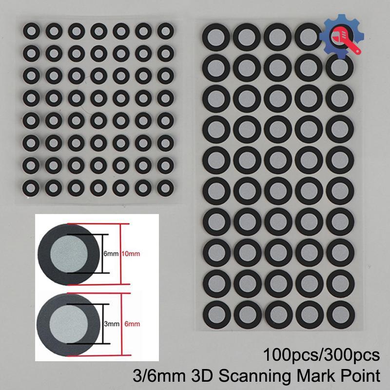 [GEX] 100/300pcs 3x6mm 6x10mm 3D Scanning Mark Point สําหรับ Creality CR-Scan Raptor/ Otter/ Ferret 
