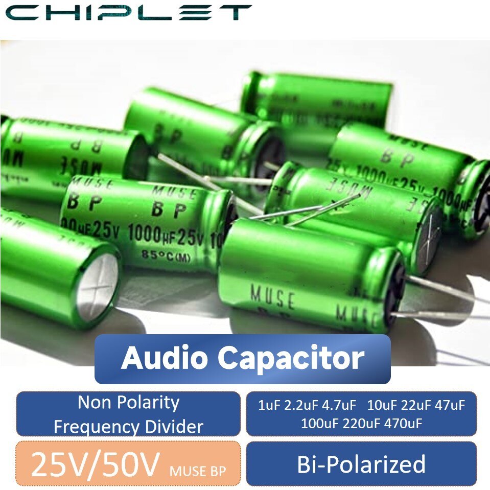 25V 50V Poleless Audio Capacitor BP MUSE 1uF 2.2uF 4.7uF 10uF 22uF 47uF 100uF 220uF 470uF Audio ข้อต