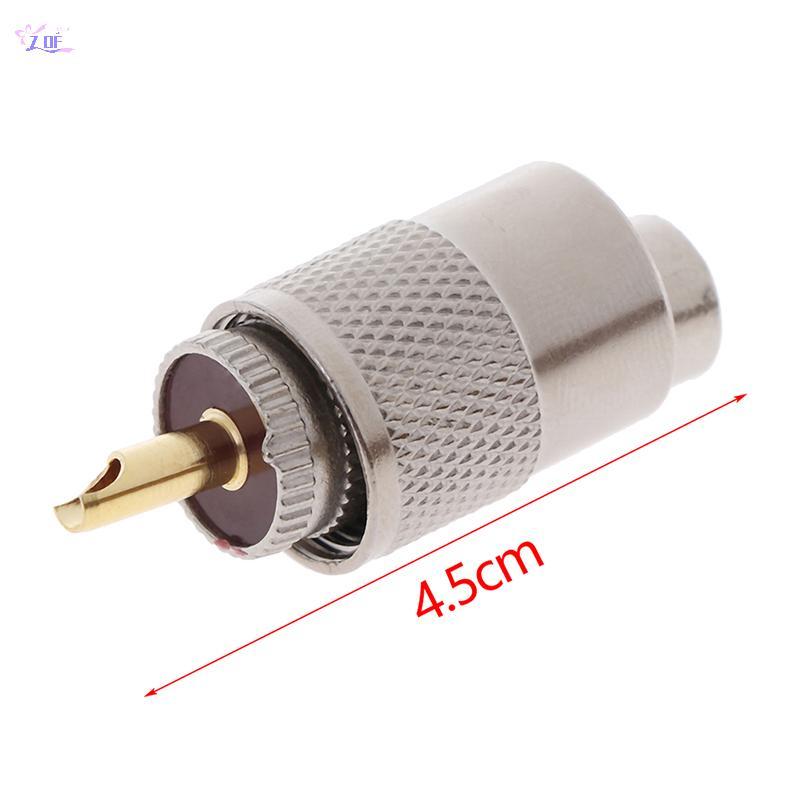 [ZDF] 1 ชิ้น UHF PL259 ปลั๊กชายอะแดปเตอร์ขั้วต่อบัดกรีตรงสําหรับ RG8U RG58-3 [TH]