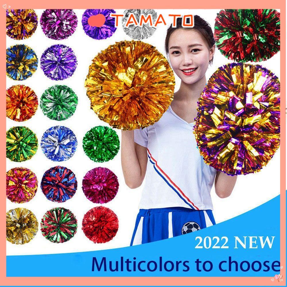 TAMATO 1 ชิ้นเชียร์ลีดเดอร์ปอมปอม Double hole handle Concert Dress เครื่องแต่งกาย Dance Party Decora