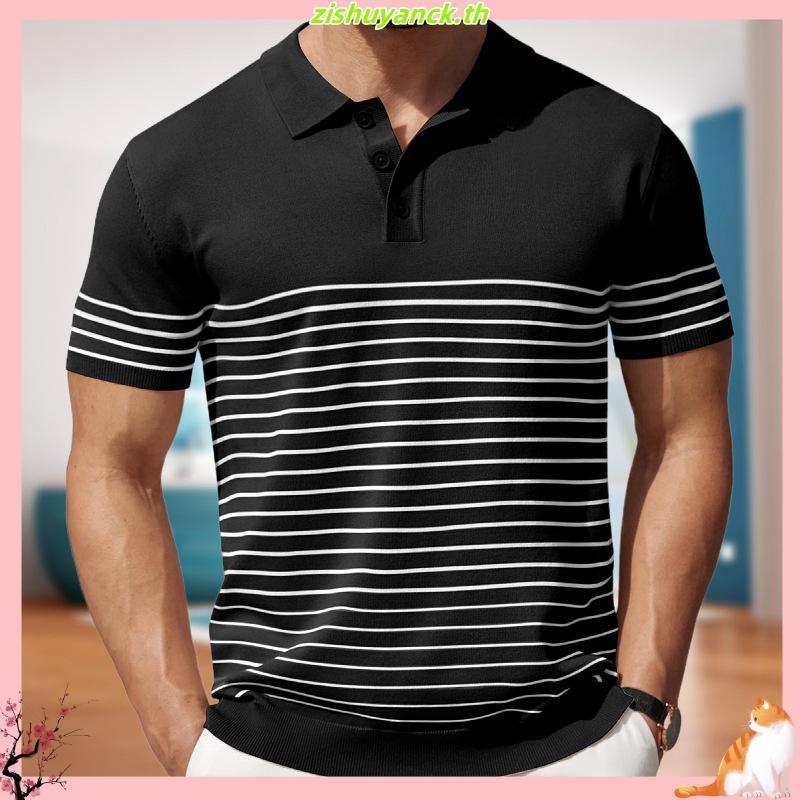 EAGLADE เสื้อยืดโปโลผู้ชายคอปกสําหรับ Man Breathable SY0151 สีดํา K11