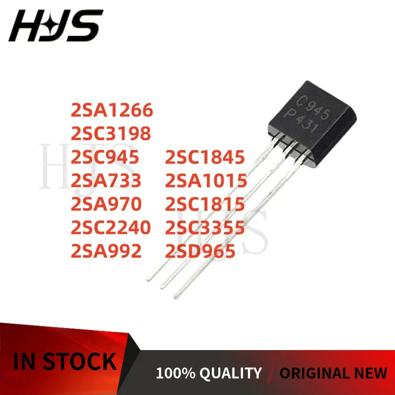 50 ชิ้น/Batch 2SA1266 2SC3198 2SC945 2SA733 2SA970 2SC2240 2SA992 2SC1845 2SA1015 2SC1815 2SC3355 2S