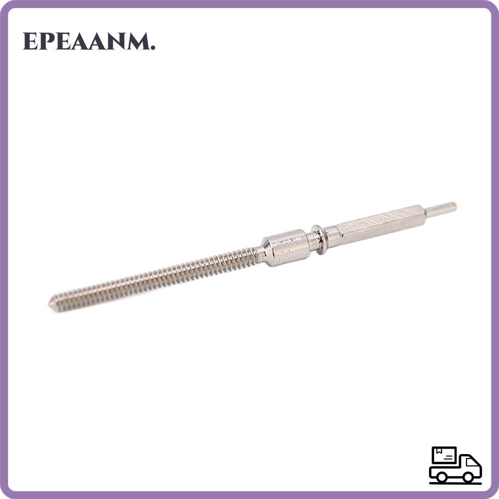 EPEAA นาฬิกา Winding Stem, Alloy Silver Watch Stem, Precision 0.9/1.2mm นาฬิกา Movement Stem สําหรับ