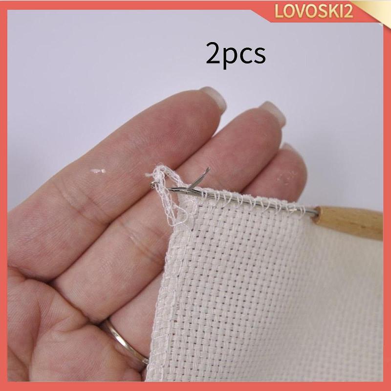 [Lovoski2] 2x ไม้ Bent Latch Hook เครื่องมือสําหรับงานฝีมือศิลปะพรมทํา Micro Braids