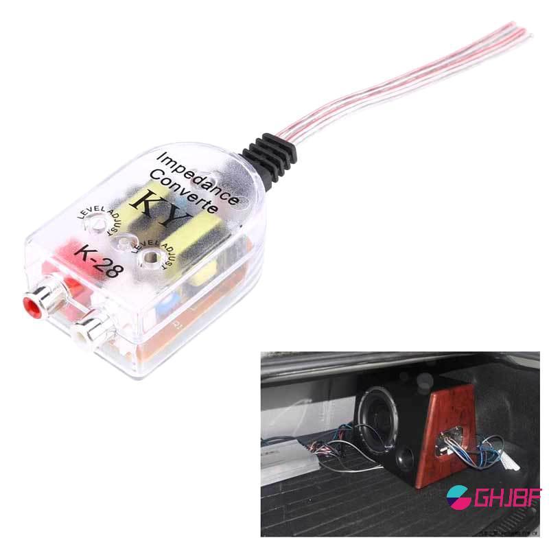 GHJBF] 12V Fastnecker High To Low Impedance Converter ลําโพง Original RCA Line Car Converter คุณภาพส