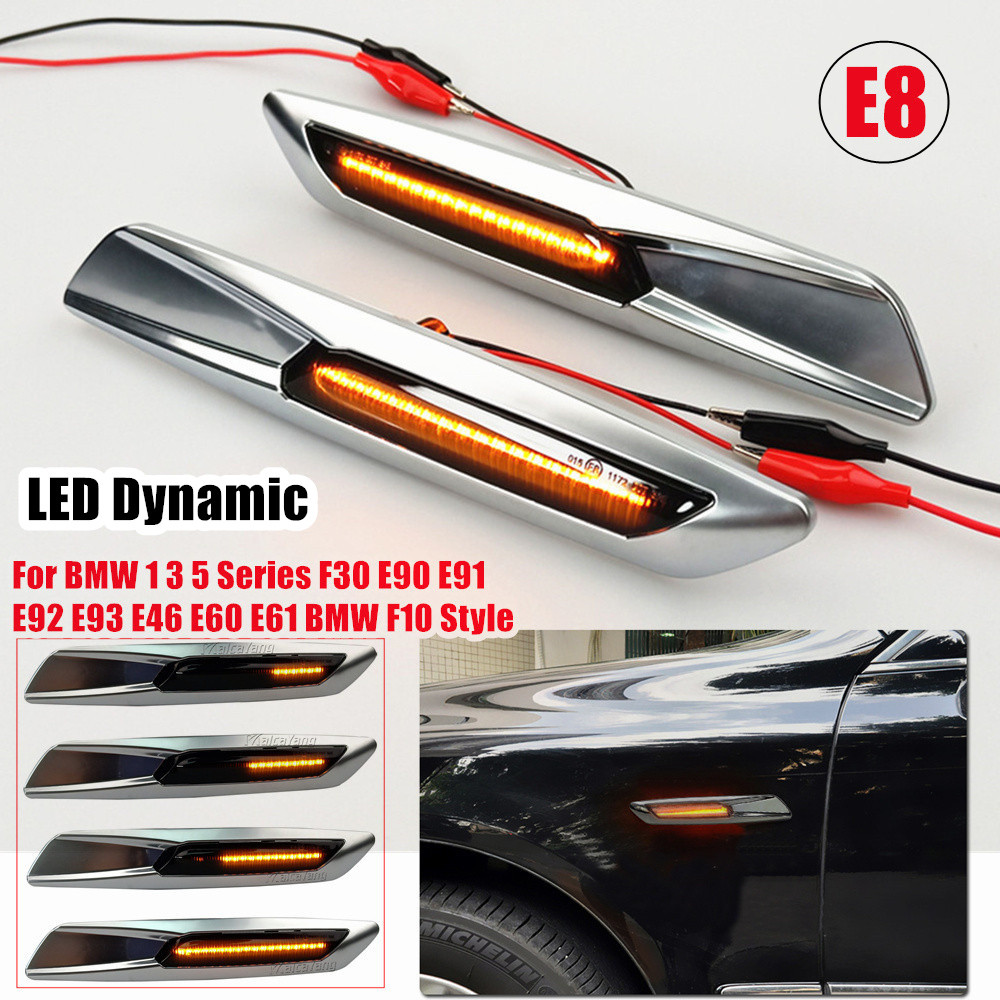ไฟ LED ด้านข้างสําหรับ BMW 1 3 5 Series E81 E82 F30 E90 E91 E92 E93 E46 E60 E61,สําหรับ BMW F10 ไฟเล