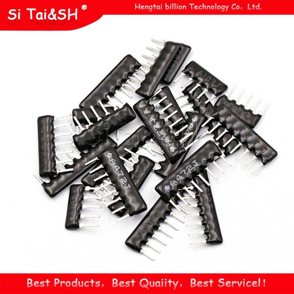 10pcs DIP excusion Network Resistor Arเรย์ 9pin 100 220 330 470 510 680 1K 1.2K 1.5K 2K 2.2K 3.3K 4.