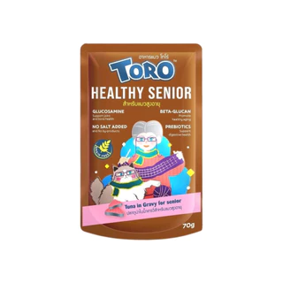 Toro โตโร่ อาหารเปียกแมว สูตรเกรนฟรี ผสมพรีไบโอติคและวิตามิน สำหรับแมวทุกวัย เปียกแมว ซอง 70g