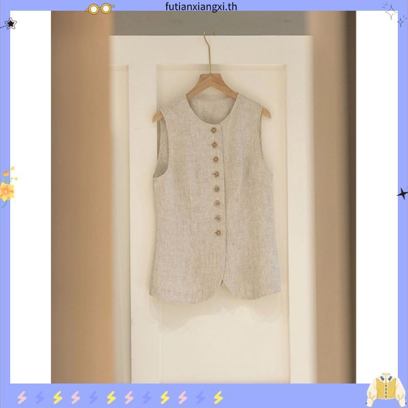 Thesummernade : Irene vest เสื้อกั๊กผ้าทวิต