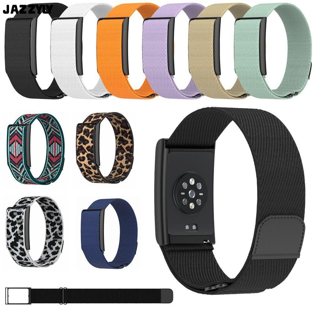 จัดส่งรวดเร็วJAZZYLY Sport Band, Nylon 22mm Fitness Tracker Strap, Adjustable Loop Design Breathable สายรัดข้อมือสําหรับ Amazfit Helio Strap