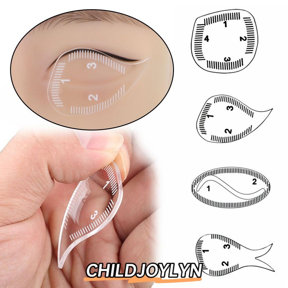 CHILDJOYLYN 1 นาที Brow Shaping Ruler,Reusable Shaping Brow Mapping Ruler,ของขวัญFast Drawing Microblading Mapping Tool PMU Eyebrow Hairstroke Eyeliner Tool