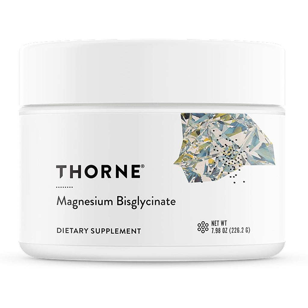 THORNNE - Magnesium Bisglycinate - สูตรแมกนีเซียมแป้ง - รองรับการนอนหลับที่พักผ่อน, ผ่อนคลายกล้ามเนื้อ, สุขภาพหัวใจ & Metabol* - NSF Certified for Sport - Gluten, Dairy & Soy-F