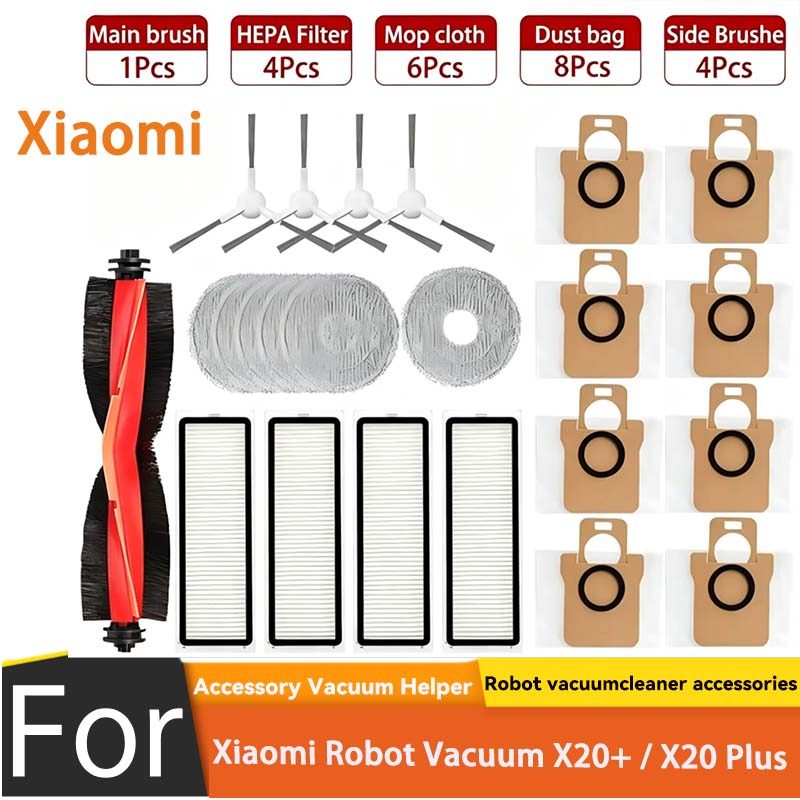 สําหรับ Xiaomi Robot Vacuum X20+ / X20 Plus อะไหล่ทดแทน (23 ชิ้น)