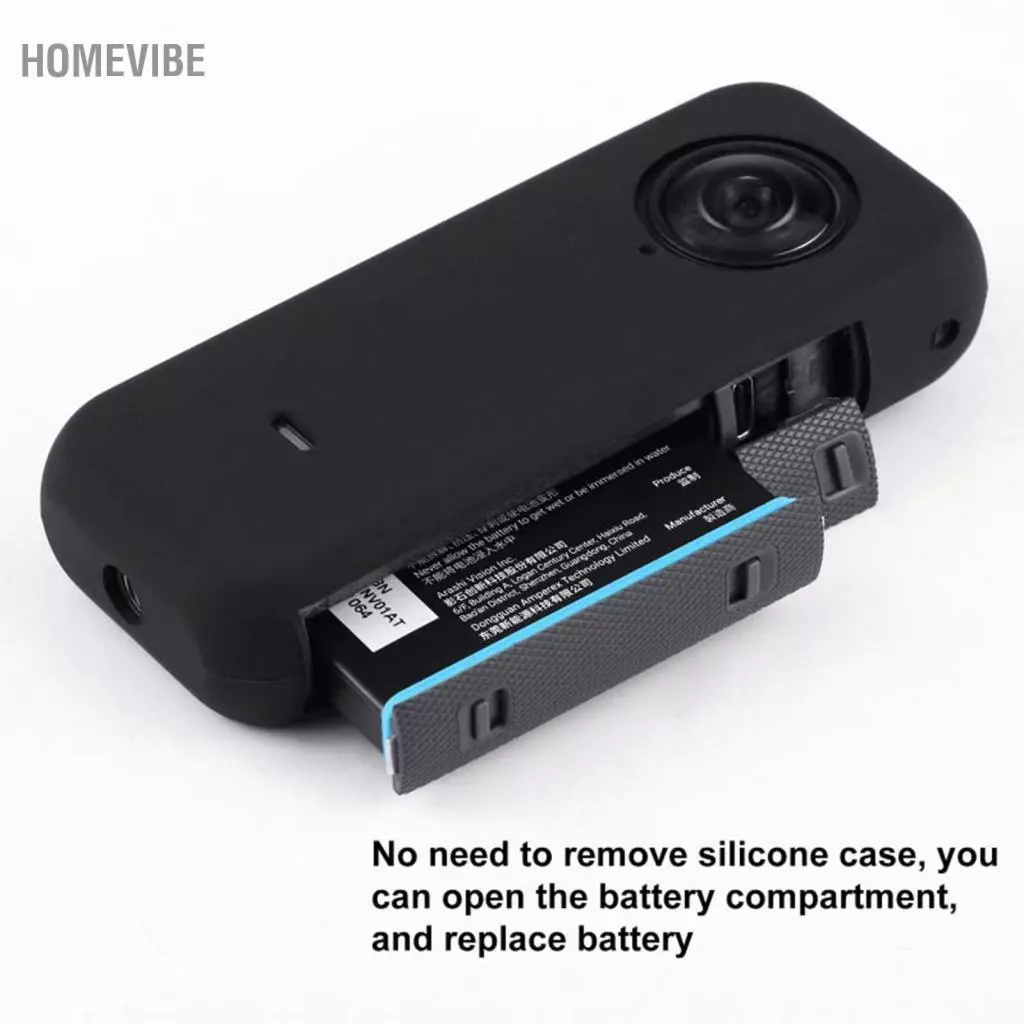 HomeVibe PULUZ เคสซิลิโคนพร้อมฝาครอบเลนส์สำหรับ Insta360 ONE X2 thumbnail 8