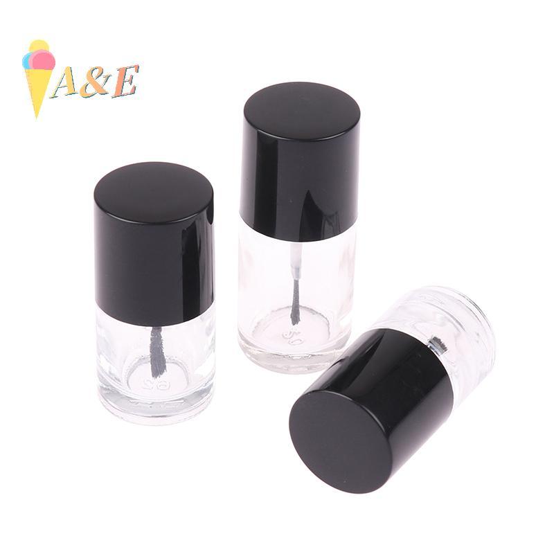 [QIMO] 5/10/15 ML ขวดยาทาเล็บเปล่าภาชนะเครื่องสําอางขวดแก้วเล็บพร้อมแปรงแก้วใสพร้อมฝาปิดแปรง