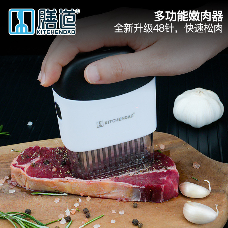 Zido เนื้อ Tender ครัวเนื้อ Tender ค้อน 48 ฟันเนื้อหลวมอุปกรณ์ซี่โครงหักมีดหมูสับสเต็ก Tender เนื้อ 