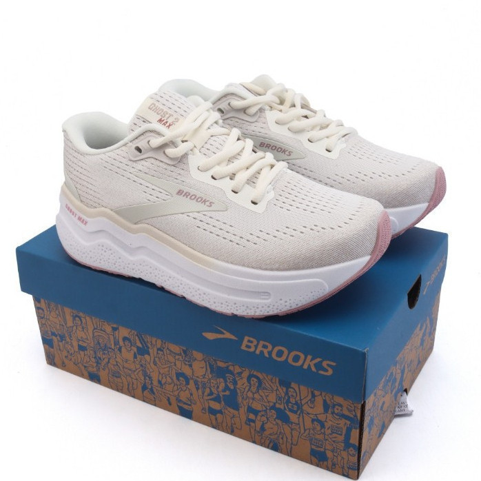 รองเท้าวิ่งผู้หญิง BROOKS Brooks Ghost Max 2 ใช้การออกแบบกันกระแทกแบบนุ่มลดแรงกระแทก สีเบจ รุ่น 4FVD