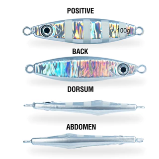Luminous Metal Jig Slow Pitch Casting Lure 10g-100g Shore Jigging Lure Sinking Fishing Bait Double Hook